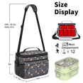 thumbnail image 6 of Lunch Box Pioneer Flower Floral Print Pattern Insulated Lunch Bag for Women Men,Medium Leakproof Lunchbox Cooler Bag Adjustable Strap,10 X 6.7 X 8 Inches, 6 of 6