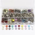 thumbnail image 2 of veasfak Snap Buttons Hollow Solid Snap Buttons Snap Buttons for Clothing Accessory Craft 100 witout Pliers, 2 of 8
