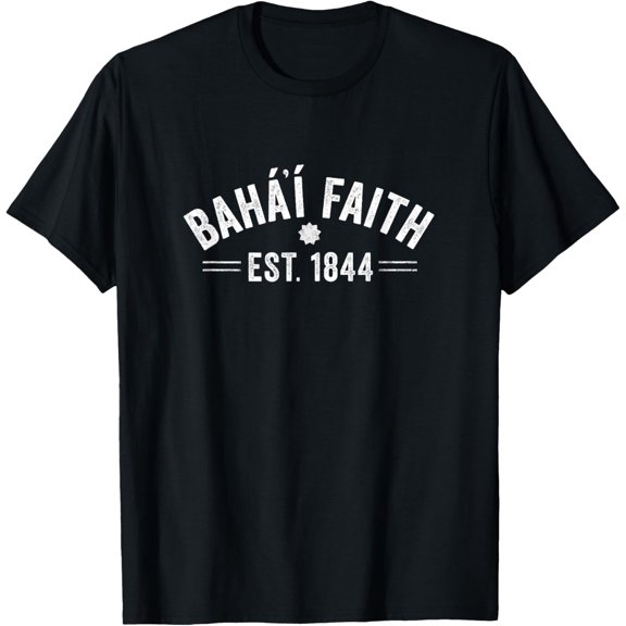 Bahai Faith Established in 1844 T-ShirtMen and women, Black T-shirt, size: Extra large