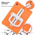 thumbnail image 3 of Case for iPad 9th/8th/7th Generation 10.2 inch Case with Shoulder Strap, Shockproof Handle Kickstand, Orange, 3 of 7