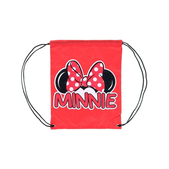 Disney Minnie Mouse Red Nylon Drawstring Tote