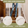 thumbnail image 5 of Uforic 55" Tall Pet Gate, Metal Pet Door Gate  for Cats Dogs,29.5"-48.5" for Doorways and Stairs, White, 5 of 9