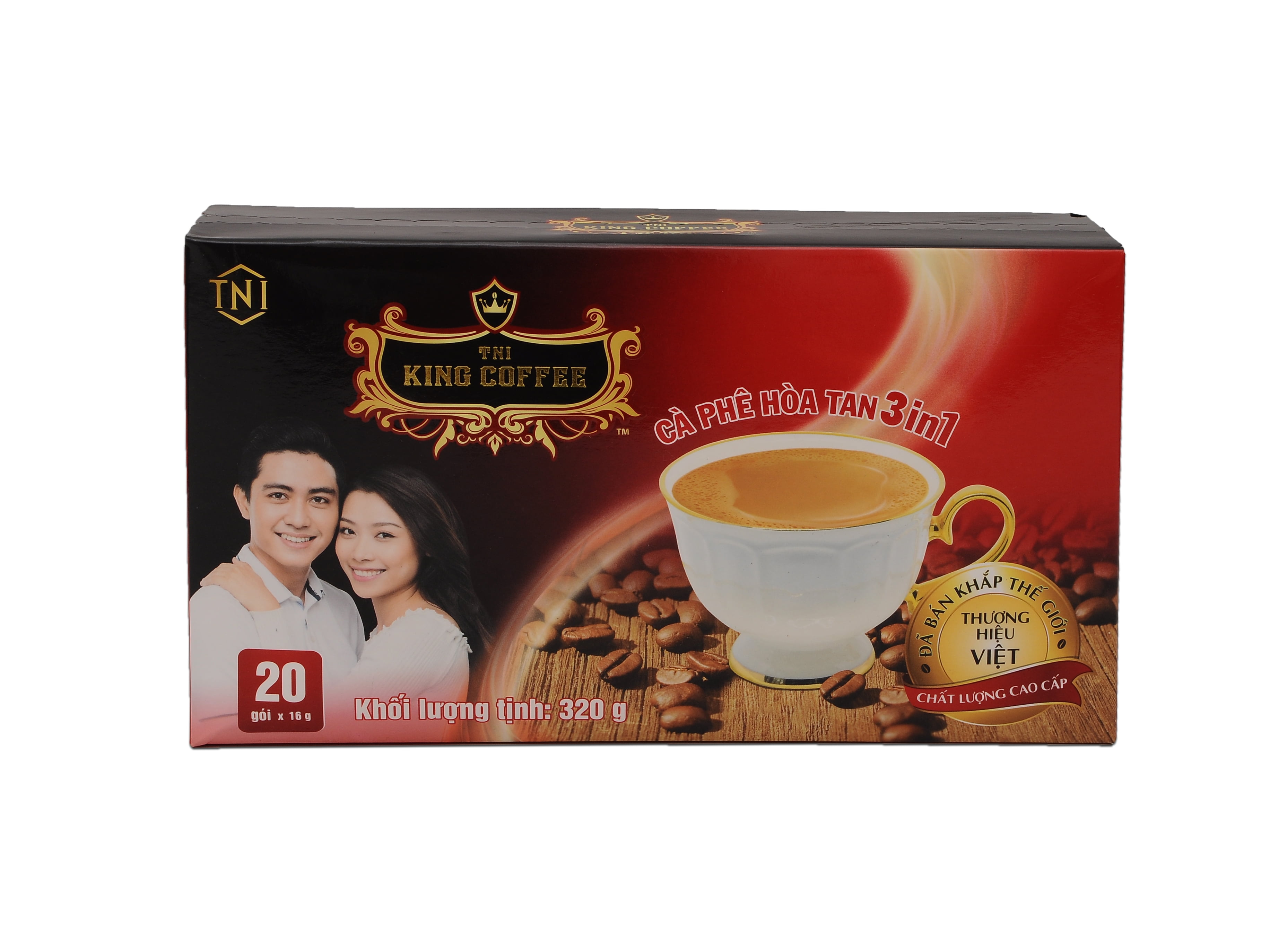 King Coffee Instant Coffee 3in1 High Quality Vietnam 320g (20 sachets x 16g)