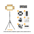 thumbnail image 3 of Set 2 Panel de Luz Led Profesional Con tripie Marthing Tripode De Pedestal Telescopico Altura Hasta 210cm Portatil Ideal Estudio Foto Video Streaming Contenido Digital, Control Remoto, 3 of 10