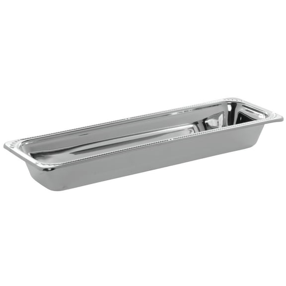 Bon Chef 5410 Stainless Steel 1/2 Size Long Food Pan, Laurel Design, 3 Quart Capacity, 20-31/32" Length x 6-1/2" Width x 2-3/4" Depth