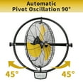 thumbnail image 6 of 5000 CFM 20 inch Orbital Remote Control Wall Mounted Fan, 1/5HP Motor, Manual & Remote Operation, Timer, Oscillation & Tilting, 3 Speed, 9ft Power Cord Industrial and Commercial- UL Listed, 6 of 8
