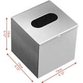thumbnail image 6 of RVKXHD Square Tissue Box Cover Tissue Box Holder Napkin Holder Tissue Decorative Holder For Bathroom Bedroom Office Dresser Nightstand Desk Tabletop 5"X 5" X 5"-Stainless Steel Brushed Nickel, 6 of 6
