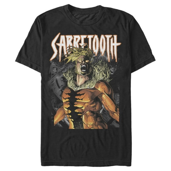 Men's Marvel Sabretooth Poster Graphic T-Shirt