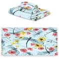thumbnail image 2 of Colorful Flowers Dragonfly Towel Set of 3, Ultra Soft and Absorbent Bath Towels for Bathroom Sports Gym Swim Spa Beach (1 Bath Towel, 1 Hand Towel & 1 Washcloth) Washcloth Gift, 2 of 7