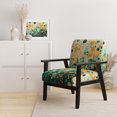 thumbnail image 2 of Designart "Nostalgic Remix II" Chaise d'Appoint Verte Abstraite Collages - Fauteuil Moderne pour Salon, 2 of 7
