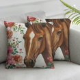 thumbnail image 3 of nygtbtfer Horse and Design with Name Standard Pillowcase | Pillow Cover | Girl Room Decor | Nursery Decor (One Pillowcase) White, 3 of 7