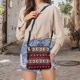 thumbnail image 5 of ZUXONGSY Aztec Tribe Cow Print Leather Crossbody Bags for Women Lightweight Shoulder Purse Bag Multipurpose Multiple Pockets Bag with Zipper Pocket for Working Shopping, 5 of 7