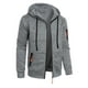 thumbnail image 1 of Ceisia Men's Loose Fit Heathered Hooded Zip-Up Sweatshirt with Contrast Zippers Gift, 1 of 4