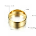 thumbnail image 5 of 8mm Silver/Black/Gold Plating Stainless Steel Band Rings Men/Womens Ring Sz 6-13, 5 of 6