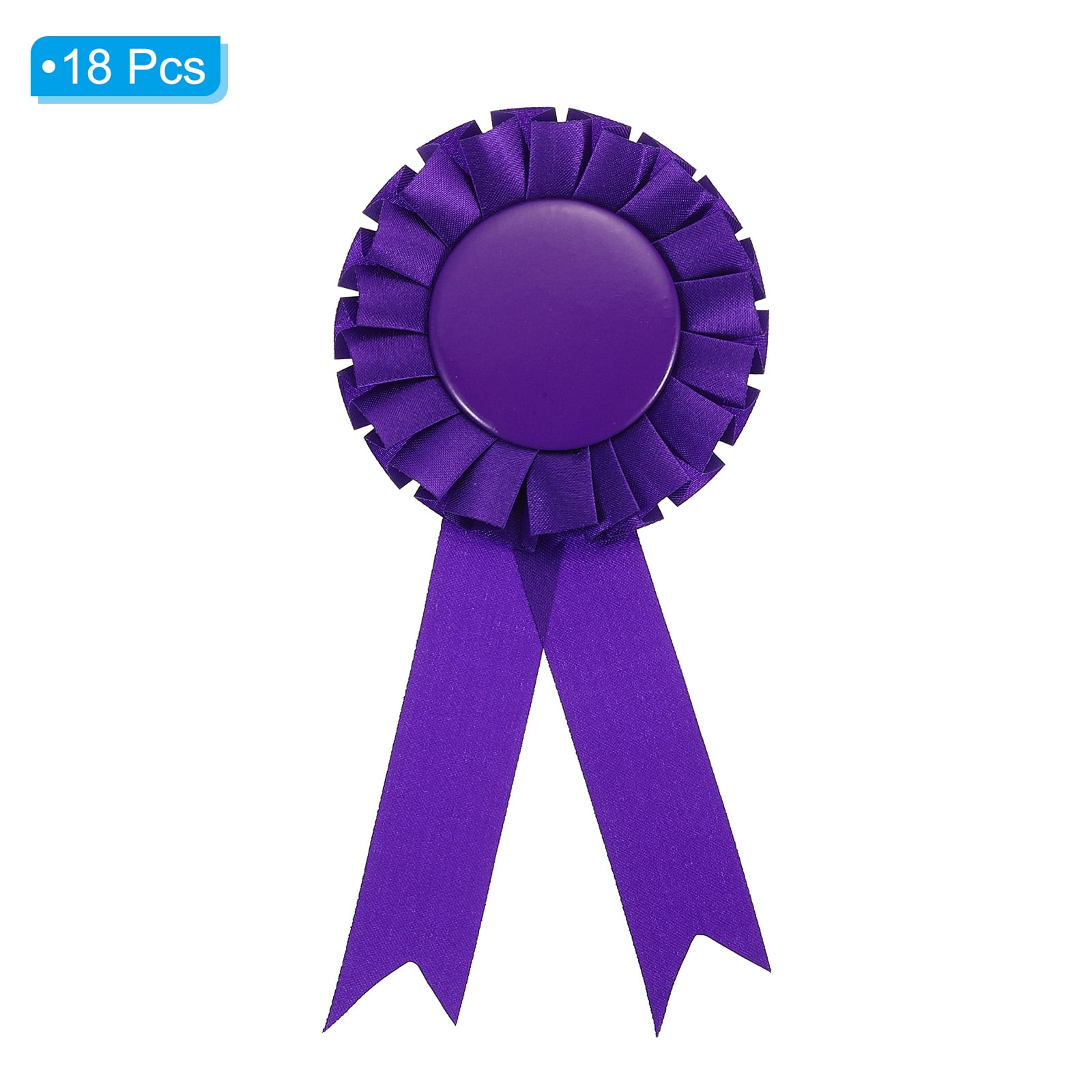 Uxcell Blank Award Ribbon, 18 Pcs Honorable Prize Recognition Ribbon, Dark Purple
