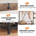 thumbnail image 4 of Parent-Child Hall Tree with Bench & Shoe Storage - Industrial Entryway Organizer with Cubbies, Hooks and Top Shelf for Mudroom, 4 of 7