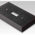 AMERELLE 84RRVB Steps Double Rocker Cast Metal Wallplate in Aged Bronze