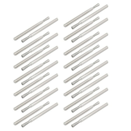 Unique Bargains 2.5mmx3mmx45mm Diamond Coated Cylinder Shape Head Grinding Mounted Points 30pcs