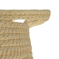 thumbnail image 4 of Household Essentials Round Handwoven Paper Rope Basket with Terracotta Stripe and Handles, Natural, 4 of 8