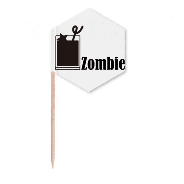 Zombie avec le Mot Zombie Cure-Dents Drapeaux Pics à Cupcakes Célébration de Fête