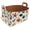 Multicolor 3, variant on Shark Blue Storage Basket Collapsible Storage Bin, PU Foldable Basket Convenient Box Storage Organizer with Handles for Shelves Office Bedroom Closet Nursery Toys Laundry
