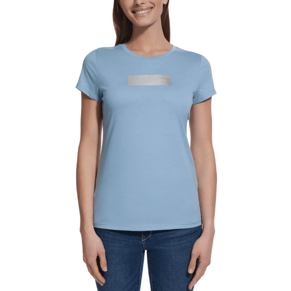Calvin Klein Jeans Ladies' Logo Tee, Blue, XL