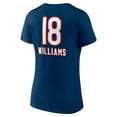 thumbnail image 3 of Women's Caleb Williams Navy Chicago Bears Name & Number Team Wordmark V-Neck T-Shirt, 3 of 3