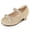 Gold Glitter, variant on Bocca Little Girls' Shoes Slip-Resistant Mary Janes, 1IN Low Heel, Kitten Heel, Closed Toe White, 11 Little Kid