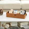 thumbnail image 5 of Seagrass Storage Baskets with Lid Set of 3,Wicker Basket Storage Bin for Shelves,Rectangular,Boho Decor,Handwoven Shelf Basket for Organizing-Storage Container Box for Home Organization-Coffee, 5 of 6