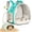 Green, variant on 2-Pack Small Animal Backpack Carrier & Ceramic Hamster Hideout for Cooling Summer, Hamster House and Habitat Cool Bed for Other Similar-Size Small Pet Gerbil Rat Chinchilla