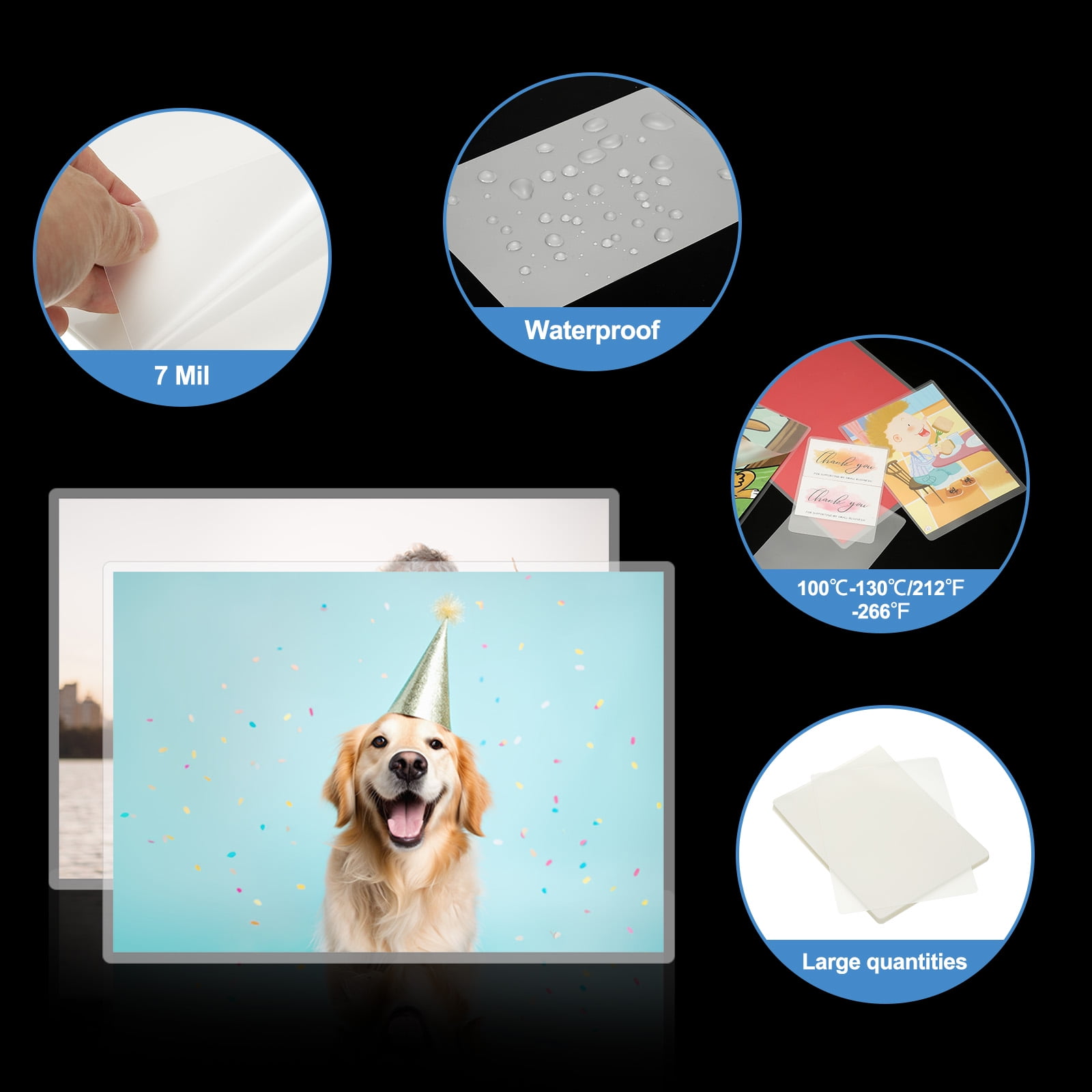 5.5"x7.5" Index Card Thermal Laminating Pouches, 100Pcs 8 Mil Laminating Sheets File Card Lamination Pouch Tags for Work Permits Pass Cards
