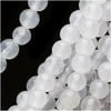 Gemstone Beads, Jade Serpentine, Round 4mm, 15 Inch Strand, White