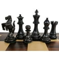 thumbnail image 2 of BLACK EBONY WOOD REARING KNIGHT 4 1/2 Kg Large Staunton Chess Men Set - NO Board, 2 of 4