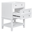 thumbnail image 2 of 24" Freestanding Bathroom Vanity Without Sink, Bathroom Storage Cabinet, Open Shelf & 1 Drawer White, 2 of 9