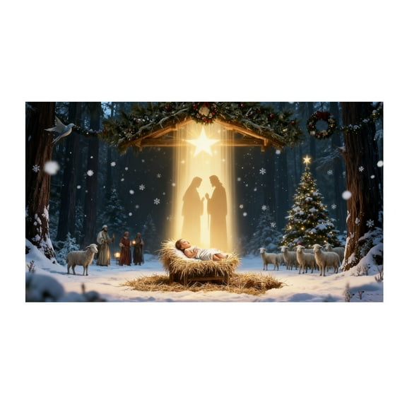 LLDYYDS Extra Large Christmas Banner for Garage Door Wide Holiday Party Decoration Festive Wall Hanging Indoor Outdoor Celebration Display with Durable Material
