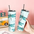 thumbnail image 5 of 20oz Dragonfly Skinny Tumbler Gifts for Women Dragonfly aur Lovers Animal Birthday Gifts for Green Tumbler with Straw Travel Mug Gift to Mom Daughter Girl, 5 of 6