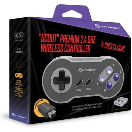 Hyperkin M07305 Scout Premium 2.4 GHz Wireless Controller for SNES Classic Edition/ NES Classic