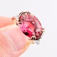 thumbnail image 3 of Womens Inlaid Gem Ring Geometric Alloy Jewelry Platinum Finish Gift Birthday Size 6 7 8 9 10 Everyday Sparkles, 3 of 5