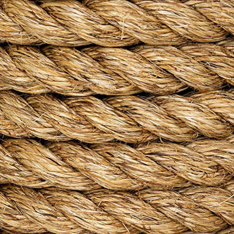 Twisted Manila Rope (3/8 inch) - SGT KNOTS - 3 Strand Natural Fiber Rope -  Multipurpose Heavy Duty Utility Cord - Moisture and Weather Resistant -  Commercial, Industrial, Outdoor, Home Decor (25 feet) 