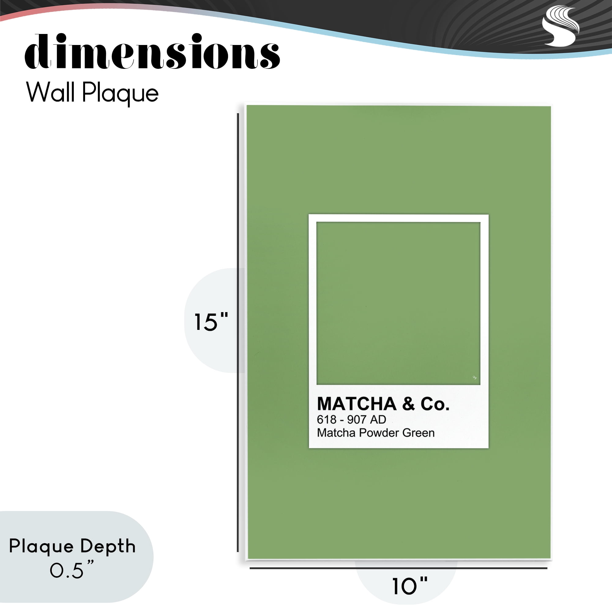 Stupell Industries Matcha Powder Green Shade Wall Plaque Art, design by Martina Pavlova