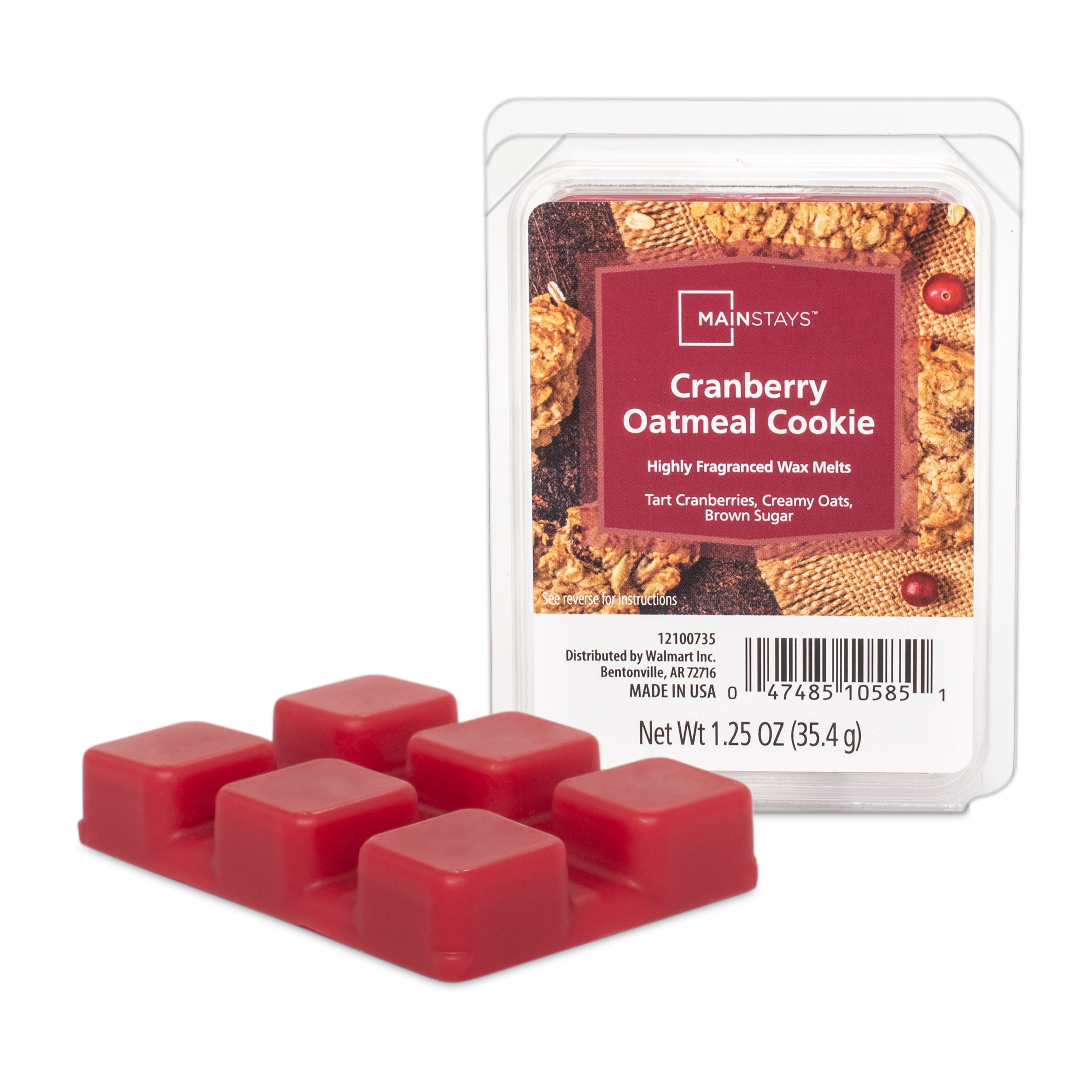 Mainstays Cranberry Oatmeal Cookie Scented Wax Melt, 1.25 oz