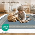 thumbnail image 4 of ODIKA 2'x3' Washable Accent Rug Pet Friendly, Bedside Mat Bordered Geometric Neutral Farmhouse Striping Couch Solid That Refined for Bedroom, Nursery, RV, 4 of 7