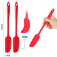 thumbnail image 2 of 2 pieces of non-stick rubber scrapers, silicone scrapers, used for glasses, smoothies, mixers, cooking, stirring and mixing (red), 2 of 5