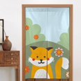 thumbnail image 4 of XMXY Japanese Doorway Curtain Noren, Orange Fox Green Forest Door Closet Curtain Panel, Room Dividers Privacy Tapestry, 34 x 56 Inches, 4 of 7