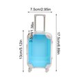 thumbnail image 3 of Kumdkd Small Transparent Suitcase with Wheels – Clear Mini Travel Storage Organizer for Kids Collections, TSA-Friendly Doll Luggage – Durable Lightweight Plastic Display Case (12x6.7in), 3 of 6