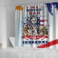 thumbnail image 4 of I'm a Siberian Husky Dad and a Veteran, Nothing Scares me Happy Father's Day Shower Curtain Husky Dog Lover Gifts Waterproof Bathroom Bathtub Curtain - 00006, 4 of 5