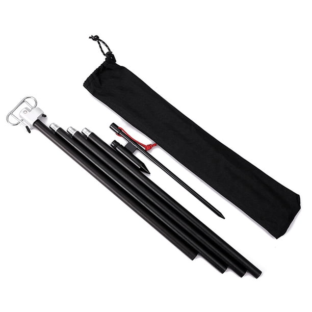 Greeniant Soporte plegable para poste de lámpara, soporte para linterna para acampar, accesorio para senderismo carpas Negro