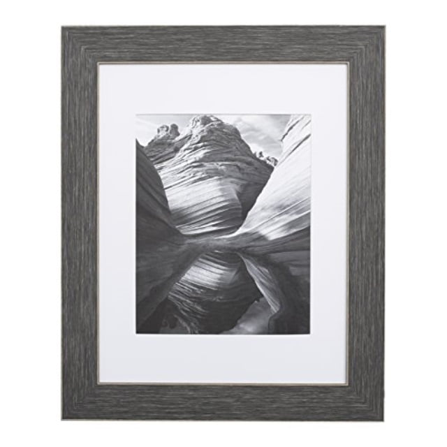 Frames by EcoHome Matted to 8x10 11x14 Picture Frame Distressed White