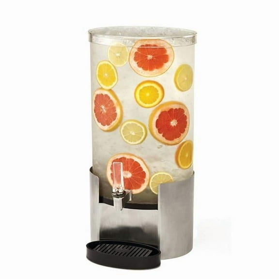 Rosseto LD175 4 gal Elliptic Dispenser with Drip Tray & Stainless Steel Base