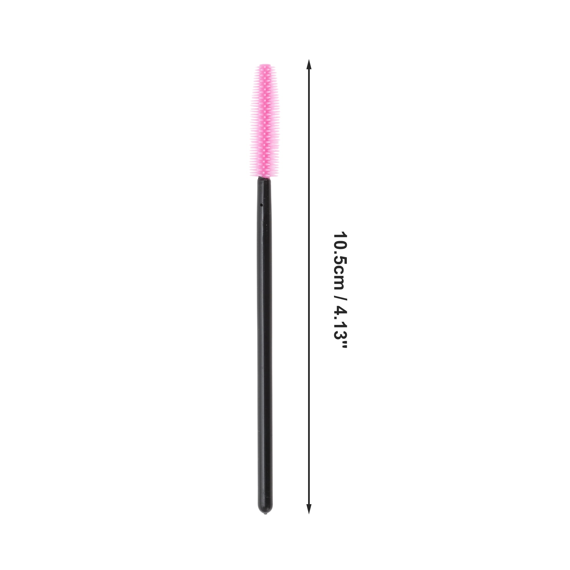 Unique Bargains 50 Pcs Convenient Silicone Eyelash Brush for Bathroom Black, Pink